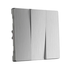 Изображение Набор клавиш для выключателя трехклавишного (cеребряный рифленый) W1139009