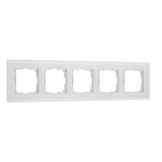 Изображение Рамка на 5 постов Senso (белый, стекло soft-touch) W0053101